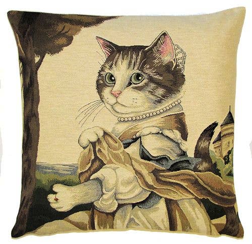 Cat Portrait Throw Pillow