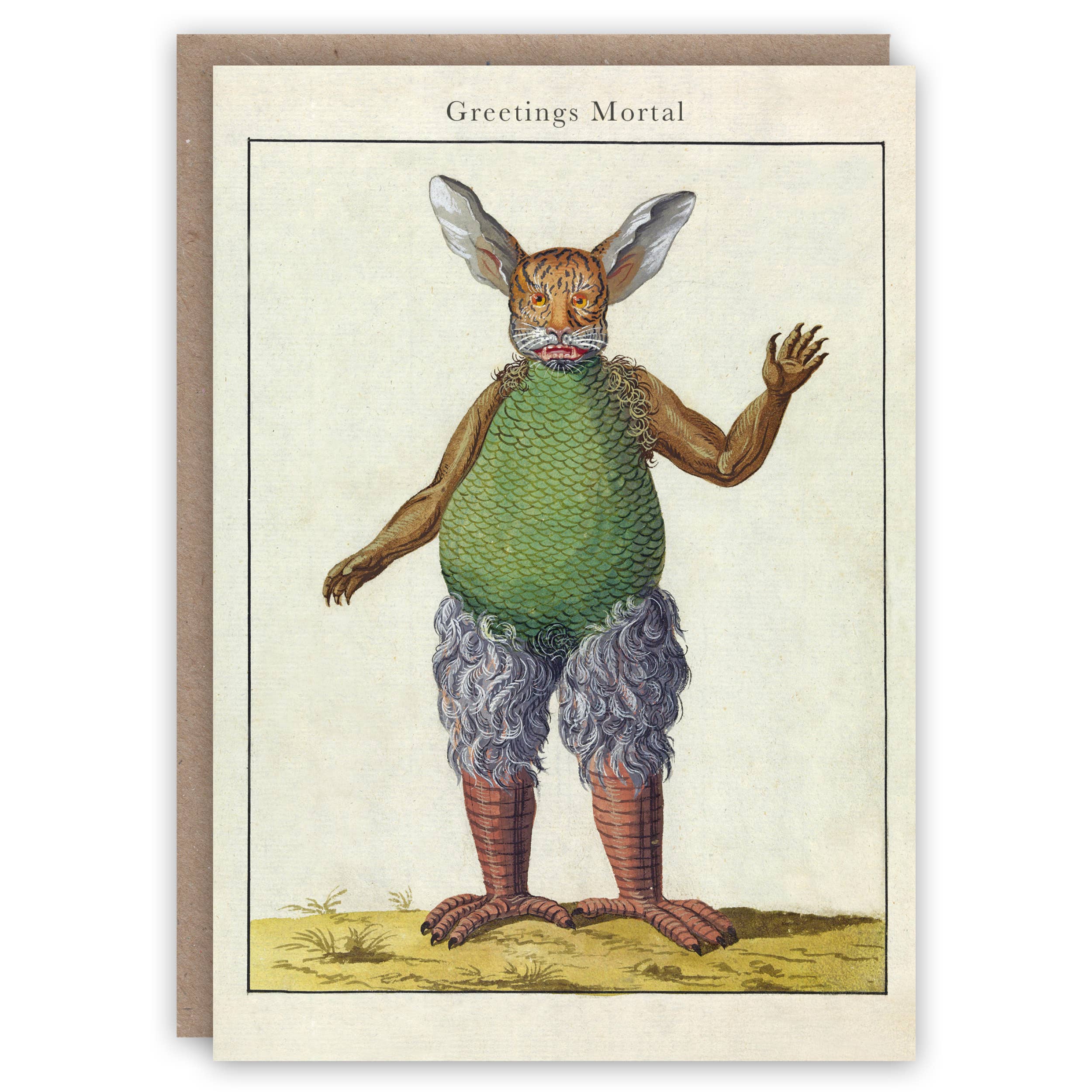 Carte de voeux du démon lapin