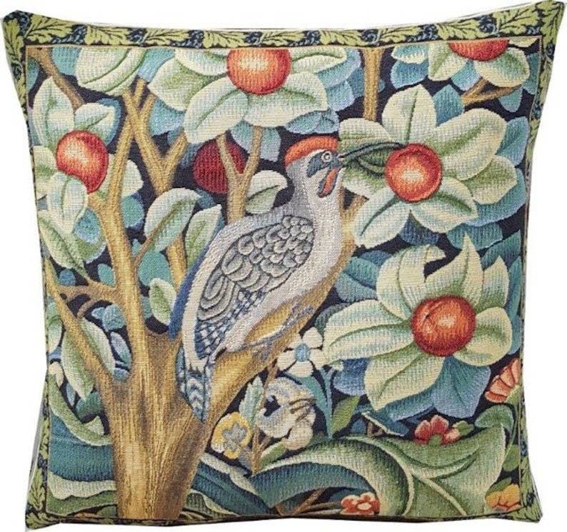 Coussin Orchard Woodpecker de William Morris