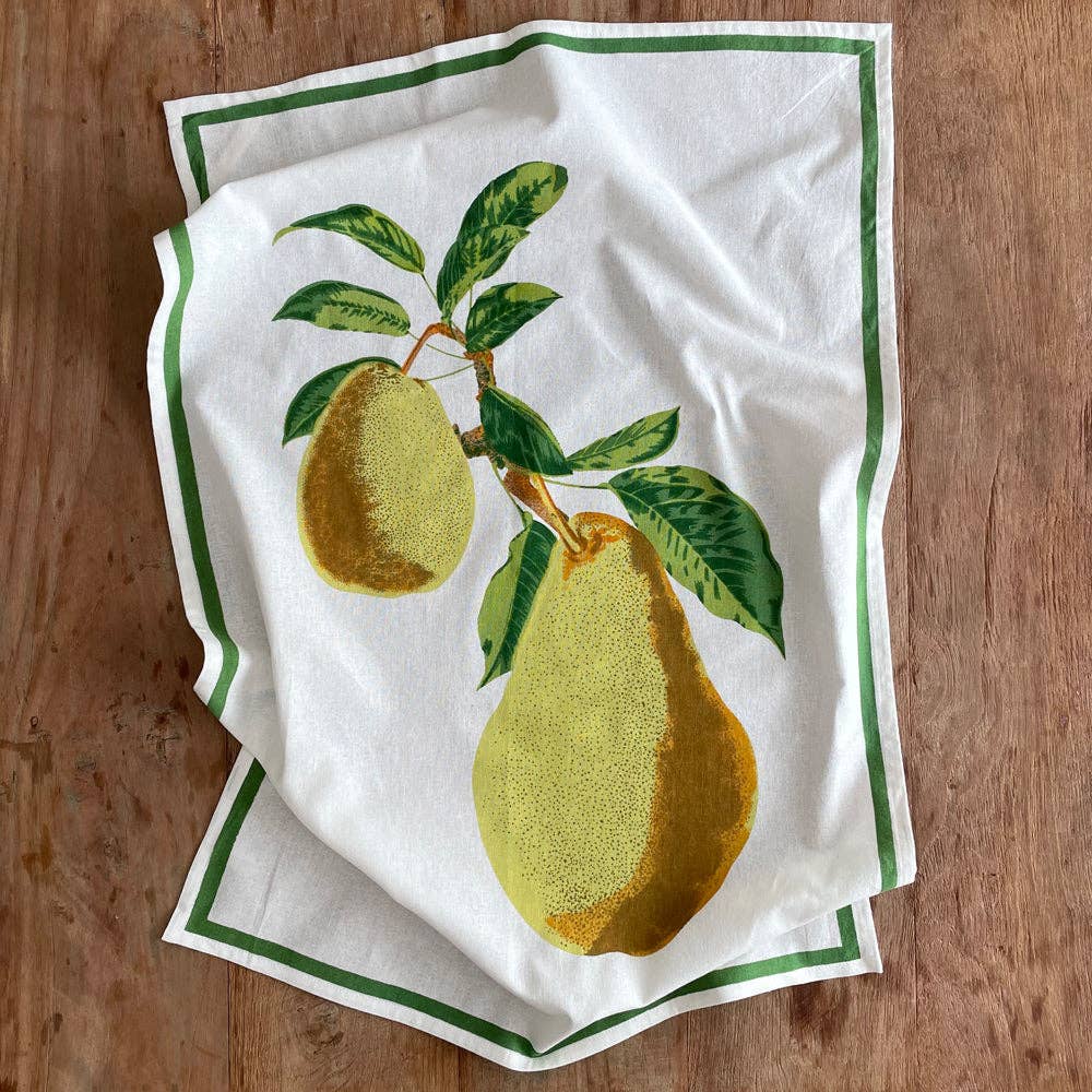 Pear Floursack Kitchen Towel S/2