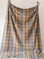 Laine recyclée King Size en tartan naturel Buchanan